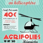 Affiche vintage hélicoptère